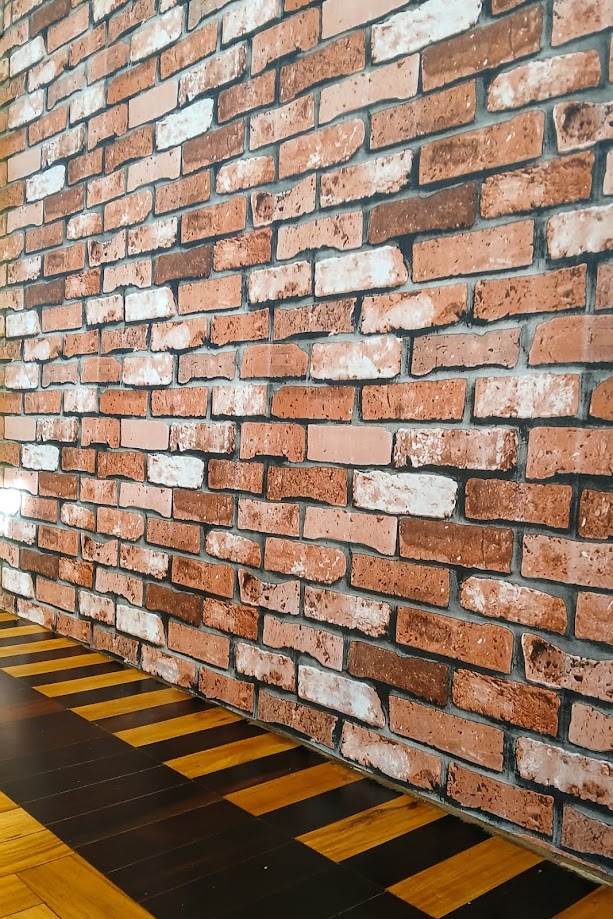 Papel de Parede Vinílico Tijolinho Vermelho PDT9103 - Imagem 2