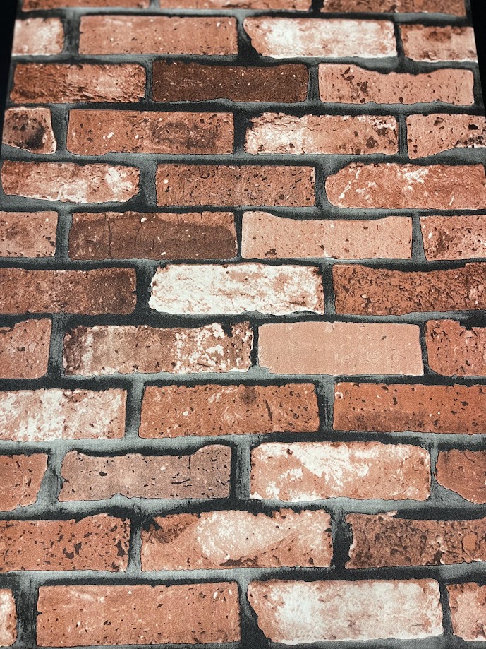 Papel de Parede Vinílico Tijolinho Vermelho PDT9103 - Imagem 3