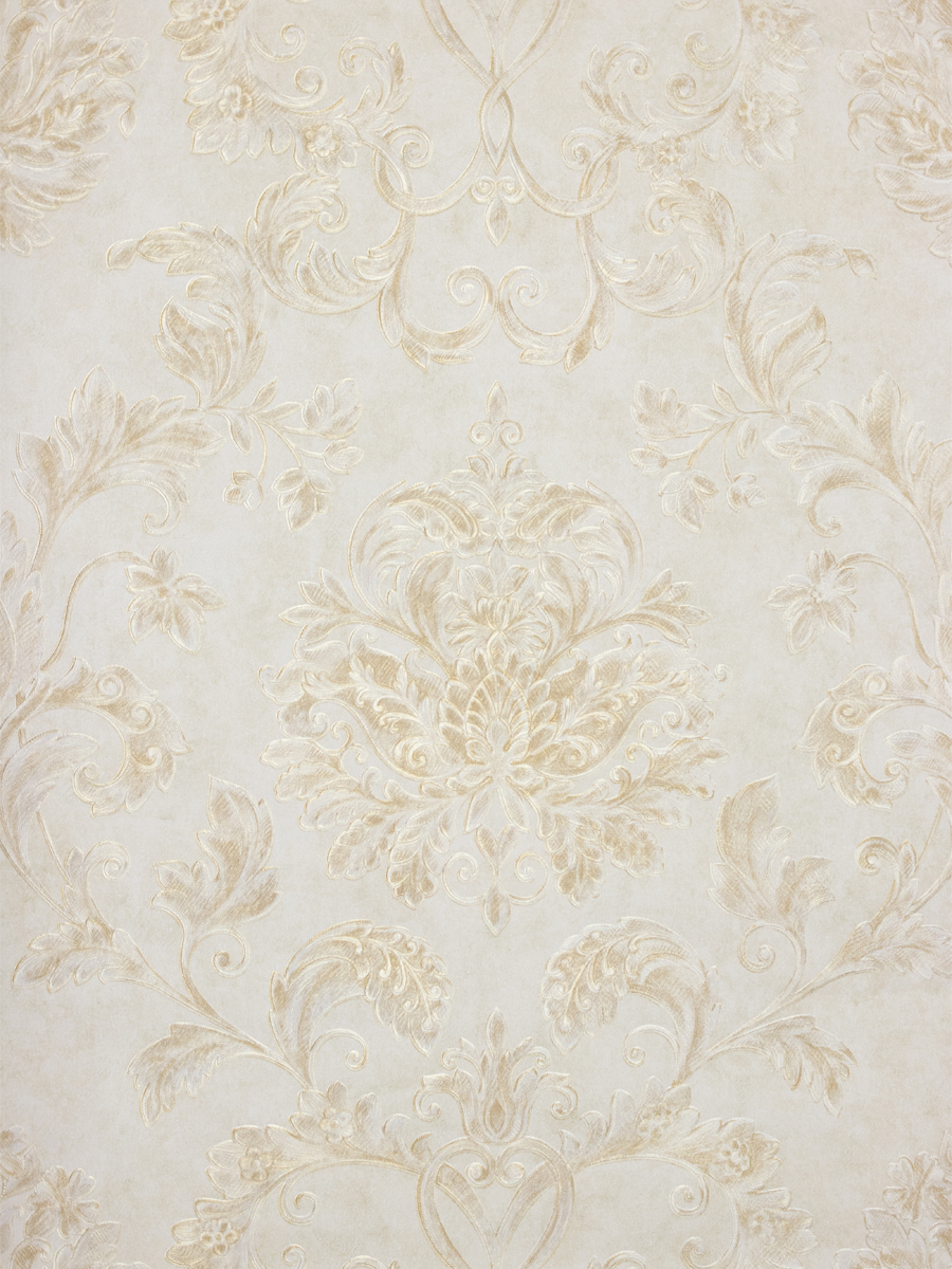 ideale papel de parede vinílico damask champagne com bege ideale