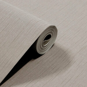 Papel de Parede Linho Riscas Bege Brilho Glitter -