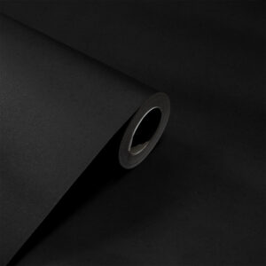 Papel de Parede Vinilizado Liso Preto Absoluto - PDL6043