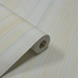 Papel de Parede Vinilizado Listrado Creme e Azul - PDS6014