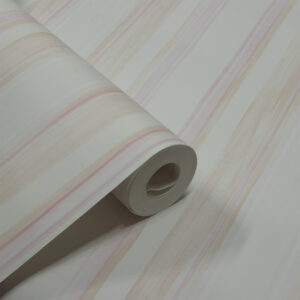 Papel de Parede Vinilizado Listrado Rosa e Salmão - PDS6013