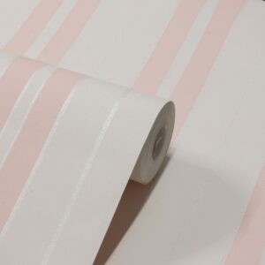Papel de Parede Vinilico Listras Rosa c/ Cinza PDS3703