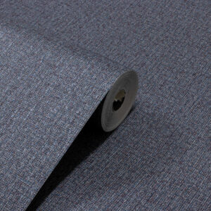 Papel de Parede Vinílico Linho Azul c/ Cinza PDI0141