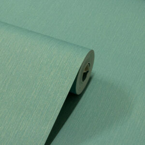 Papel de Parede Vinílico Linho Verde c/ Dourado e Glitter PDL0136