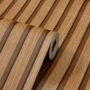 Papel de Parede Vinílico Ripado Marrom Escuro PDT6003