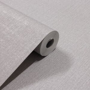 Papel de Parede Vinilico Linho Cinza Brilhante PDL1740