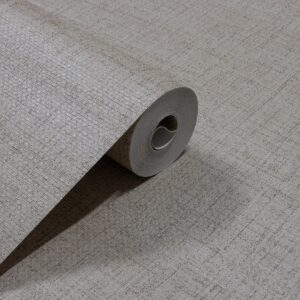 Papel de Parede Vinílico Linho Cinza Claro Trama PDL5582