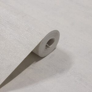 Papel de Parede Vinilico Cimento Queimado Off White e Cinza Claro PDL7361