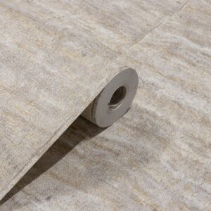 Papel de Parede Vinilico Travertino c/ TRaços Dourados PDT7477